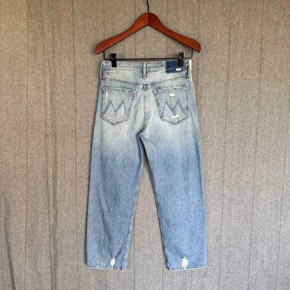 Mother Superior The Trasher 100% Cotton Button Fly Loose Fit Crop Jeans Size 27 - Picture 8 of 16